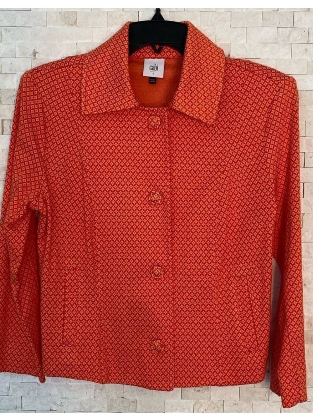 CAbi Coral Ribbed Crew Sweater